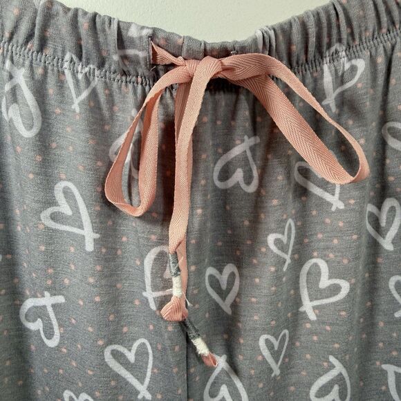 Cuddl Duds 2-Piece Classic Jersey Notch Collar Novelty Pajama Set 3XL Gray White - Picture 8 of 16